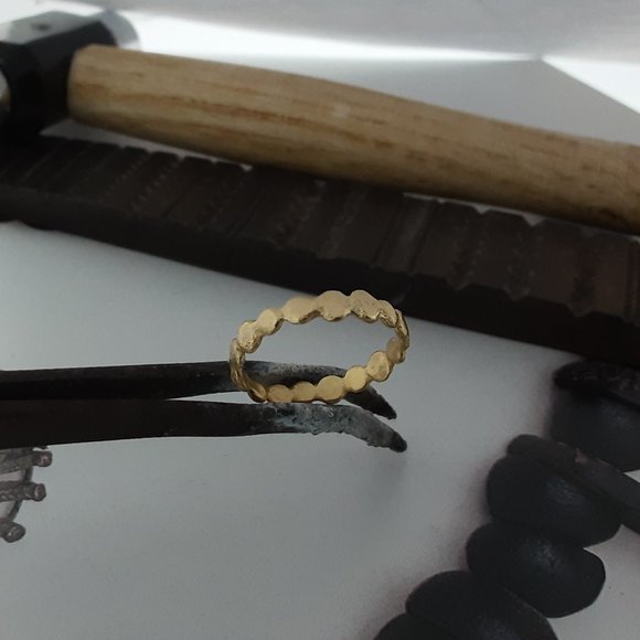 Wedding ring for women.14k Yellow gold wedding ring. Unique and unusual design.